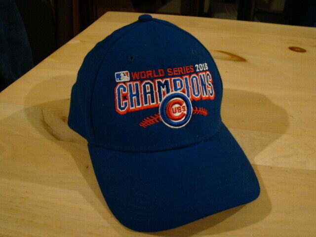 Mlb Chicago Cubs 2016 World Series Champions Baseball Hat Cap New Era S/m - Euc